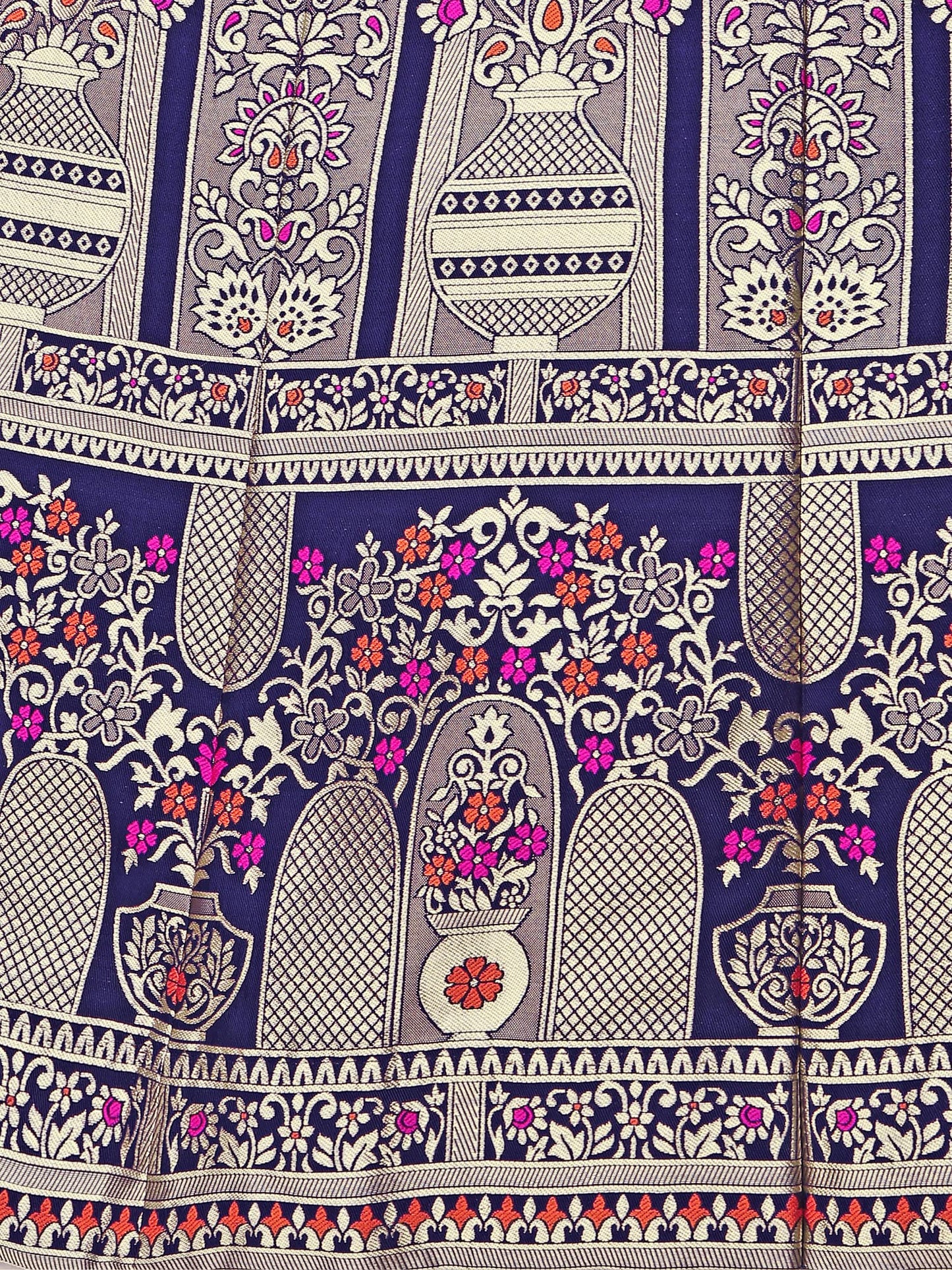 PURVAJA Women's Jacquard Semi-Stitched Lehenga choli(Kumbh)